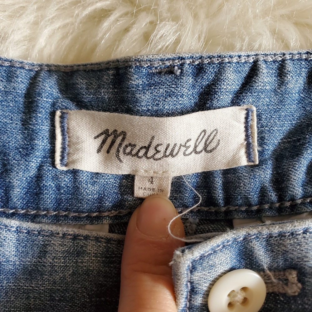 Madewell Pleated Taper Wide Leg Jeans Size 4 - Picture 6 of 11